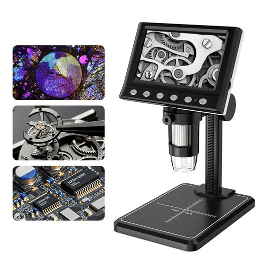 Ultimate 4.3 Inch 1000X Digital Microscope with LED for Coins and Kids"
