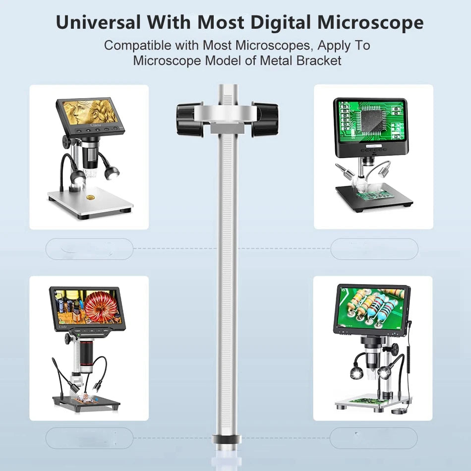 10 Inch Adjustable Stand for USB Digital Microscopes - Universal Aluminum Alloy"