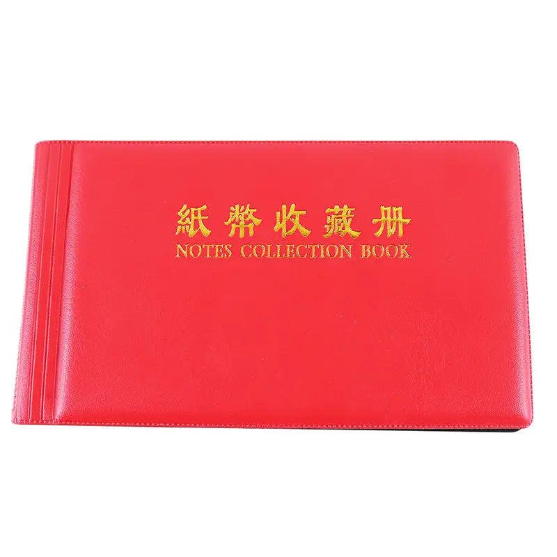 Premium Leather Money Album - 20 Pages for Banknote Storage and Display"