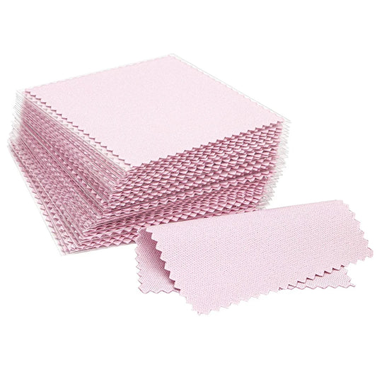 50 Silver Jewelry Polishing Cloths – Anti-Tarnish Napkins”