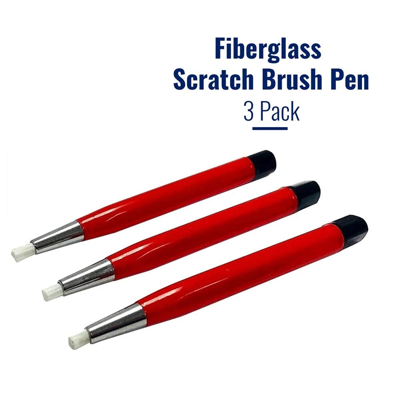 3-Piece Fiberglass Scratch Brush Pens – Precision Cleaning Tools