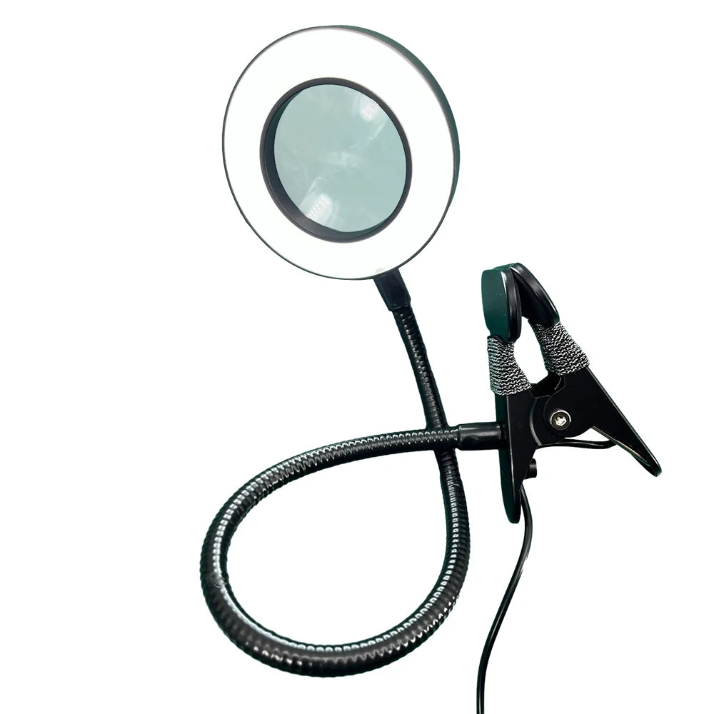 Multifunctional LED Magnifying Glass with USB Clamp - Ideal for Detailed Work"