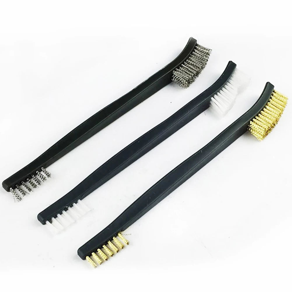"3PCS Dual Head Wire Brush Set for Car Cleaning and Coin Polishing Rust Removal "