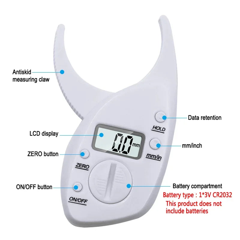 Top Electronic Skinfold Caliper: Digital Fat Measure for Fitness Enthusiasts"