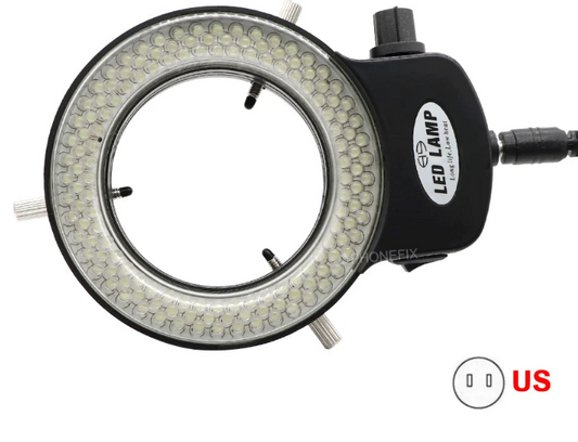 High-Intensity 144 LED Ring Light for Industry & Trinocular Microscopes"
