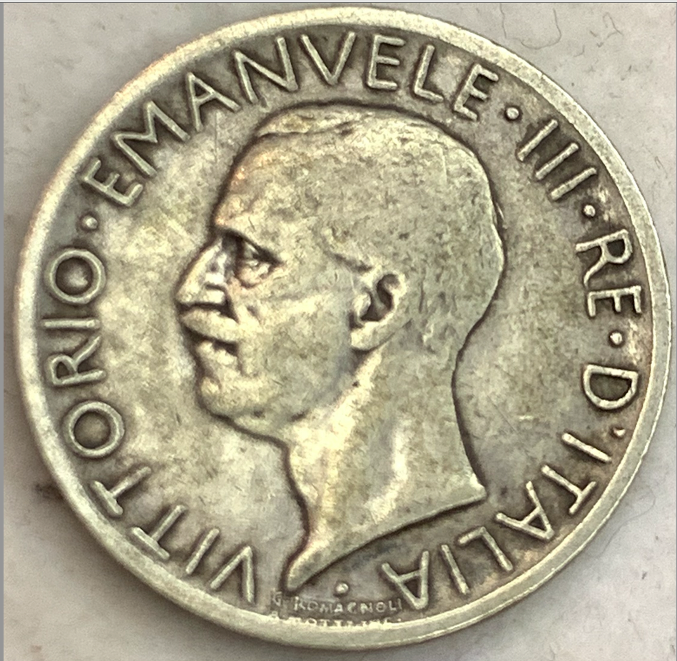 Collectible 1926-1935 Italian 5 Lire - Rare Vittorio Emanuele III Silver Coin