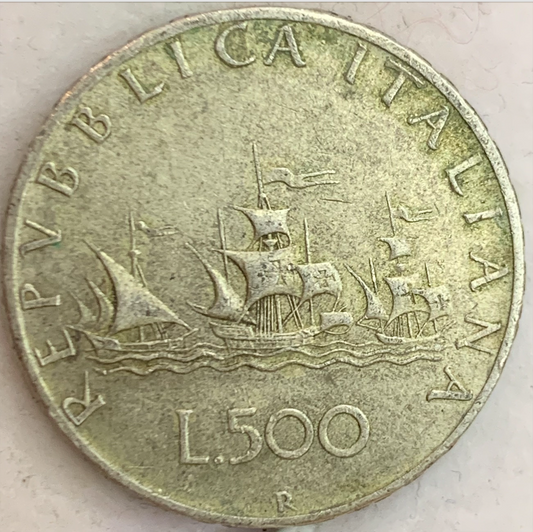 Collectible Italian 500 Lire - Rare Silver Coin from Repubblica Italiana