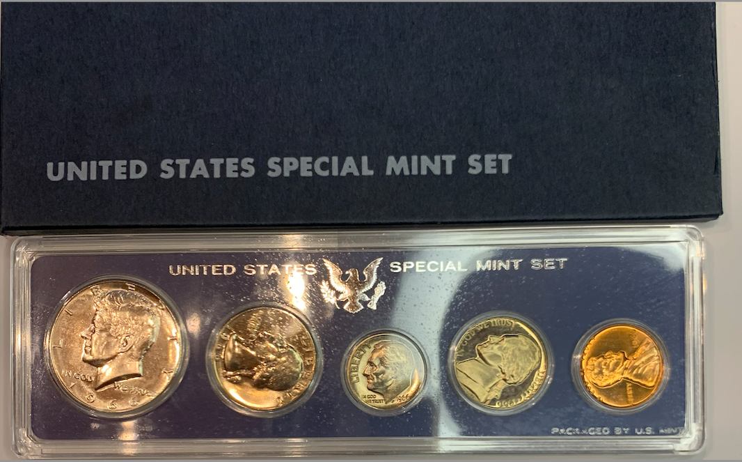 1966 and 1967 U.S. Special Mint Sets SMS - 40% Silver, Original Packaging