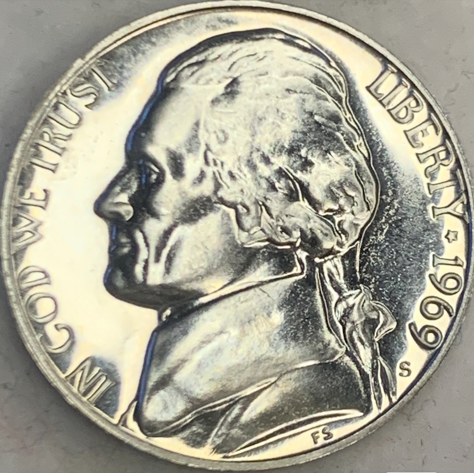 1969-S Proof Jefferson Nickel Error Coin - Limited Mintage