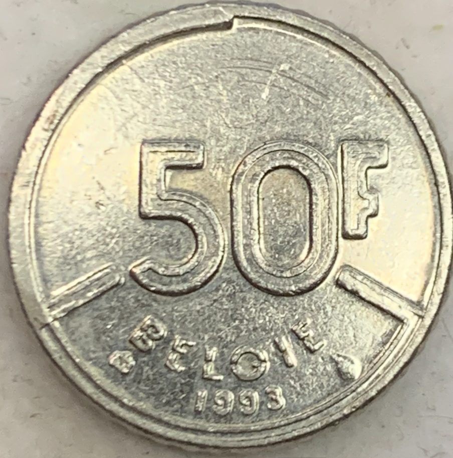 Collectible Error 1993 Belgium 50 Francs - Unique Misstruck Coin