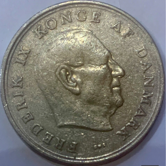 Rare Denmark 1 Krone Coin (1960-1972) - Frederick IX Era”