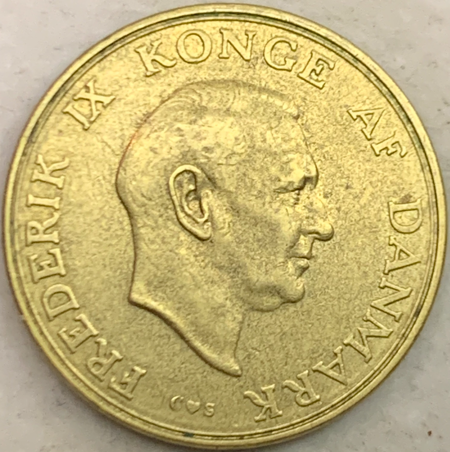 Rare Denmark 1 Krone Coin (1960-1972) - Frederick IX Era”