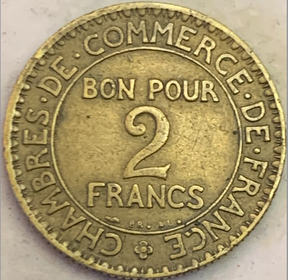 1925 France 2 Francs Coin - Historic Third Republic Era