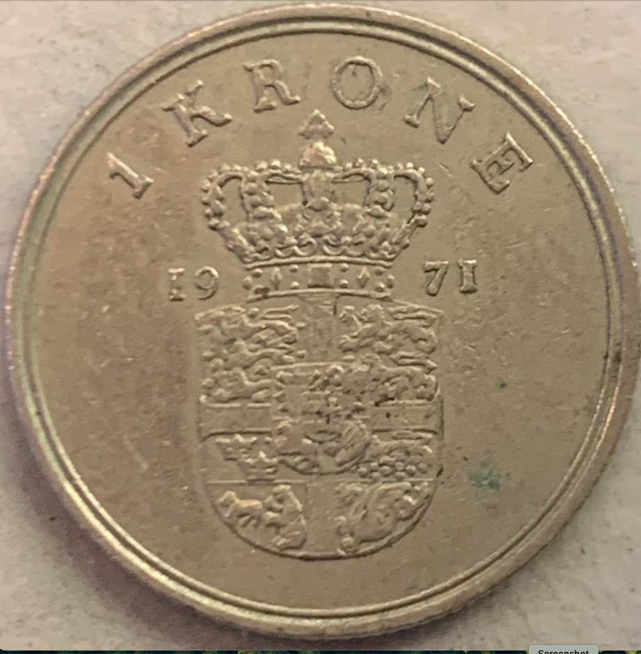 Rare Denmark 1 Krone Coin (1960-1972) - Frederick IX Era”