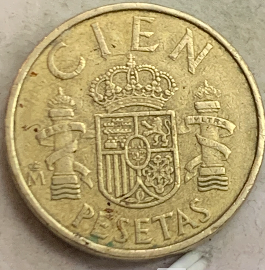 Rare Spain 100 Pesetas Coin (1982-1990) - Juan Carlos I Era