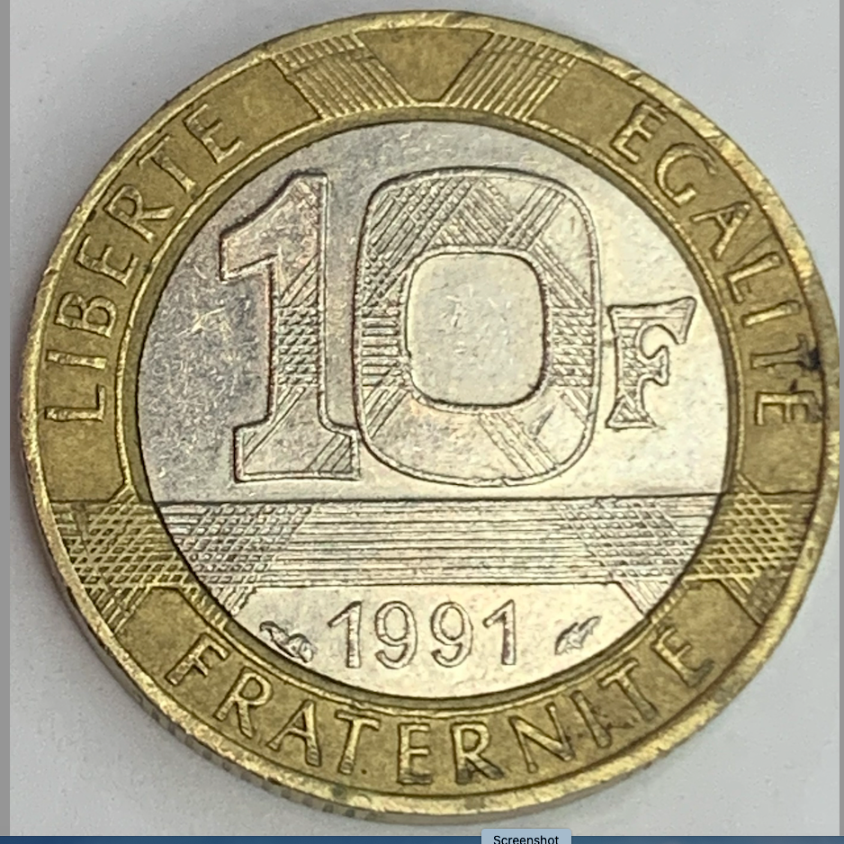 Collectible France 10 Francs Coin 1988-2001 - Bi-Metallic Beauty