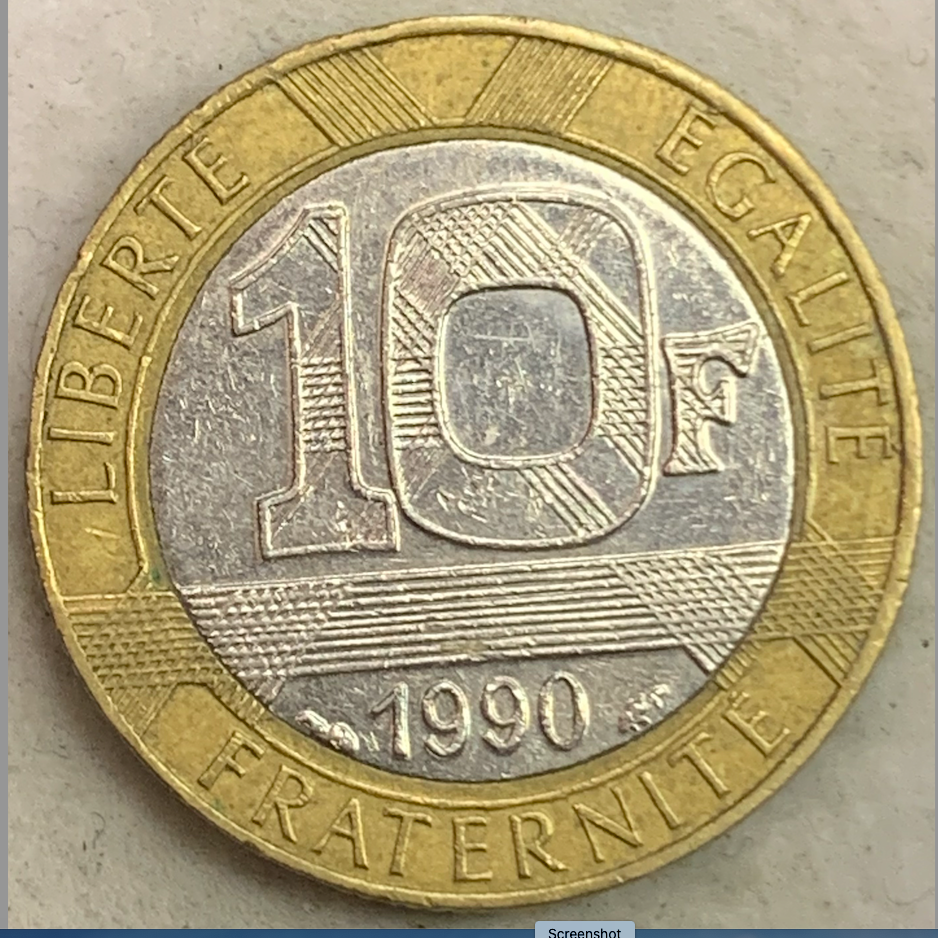 Collectible France 10 Francs Coin 1988-2001 - Bi-Metallic Beauty