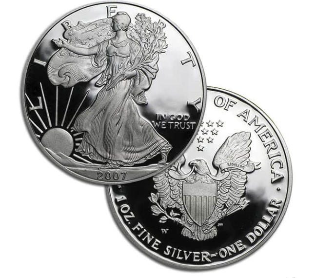 2007 American Silver Eagle - 1 Oz .999 Pure Silver, Iconic Design