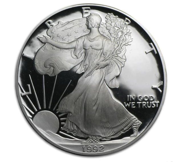 1992 Proof Silver American Eagle - 1 Oz .999 Pure, Limited Mintage