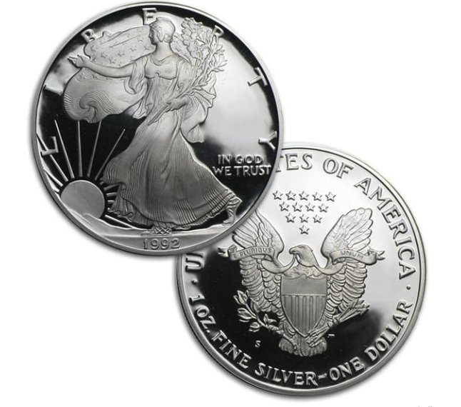 1992 Proof Silver American Eagle - 1 Oz .999 Pure, Limited Mintage