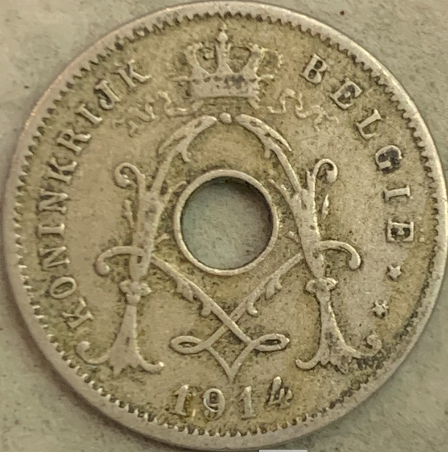 Belgium 5 Centimes 1914 - 'KONINKRIJK BELGIË' Dutch Legend, Rare Collectible