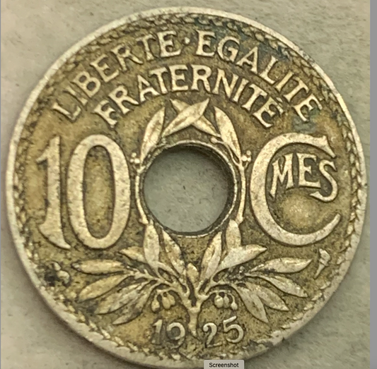 Rare 1925 France 10 Centimes - Classic Copper-Nickel Design