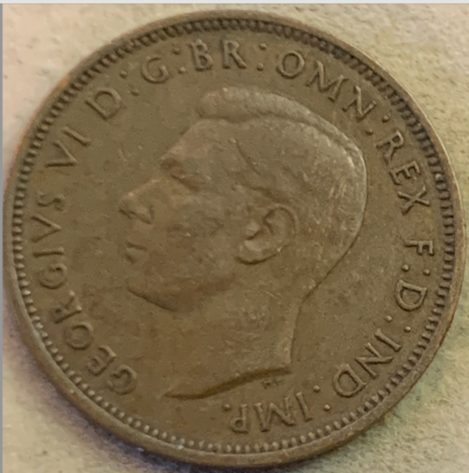 Rare 1937-1948 UK ½ Penny - Bronze, King George VI, Low Mintage Years