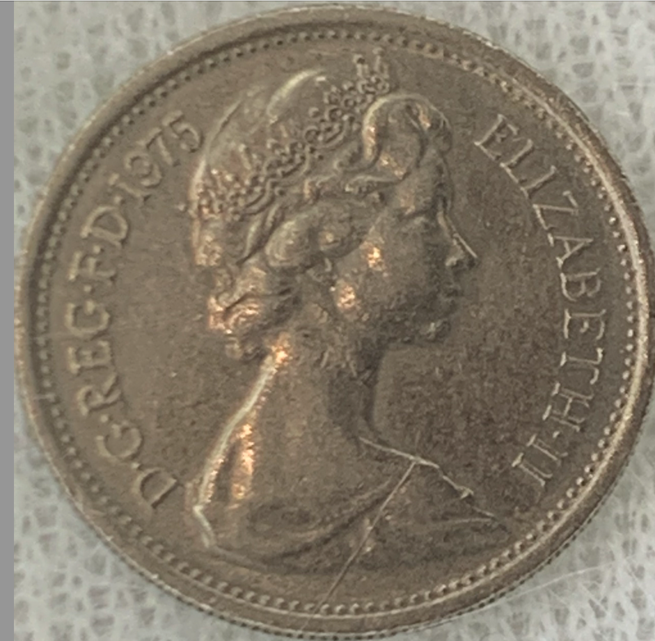 1968-1981 United Kingdom 5 New Pence Coin, Queen Elizabeth II Era