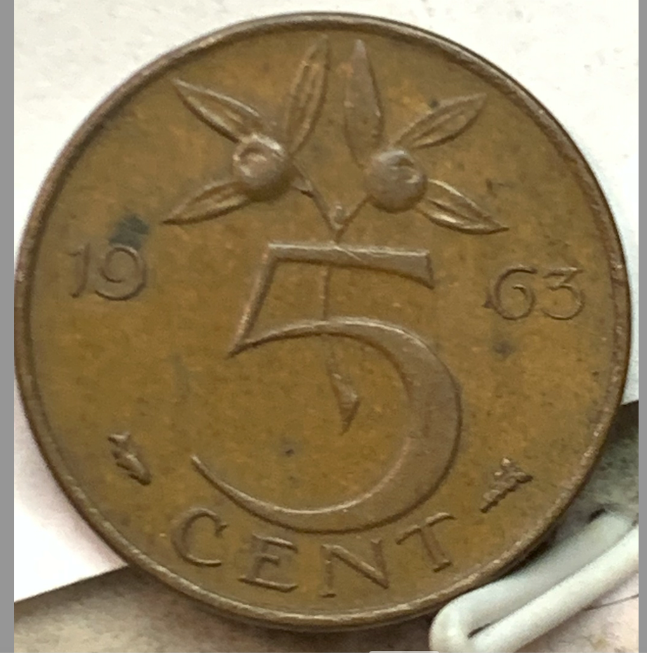 Netherlands 5 Cents 1950-1980 – Rare Bronze Coin from Queen Juliana’s Reign