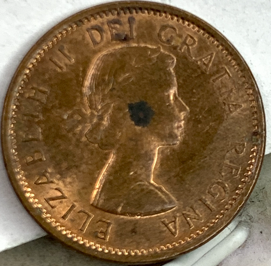 Rare 1953-1964 Canada 1 Cent – Queen Elizabeth II Bronze Coin