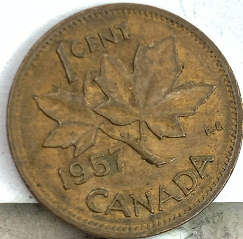 Rare 1953-1964 Canada 1 Cent – Queen Elizabeth II Bronze Coin