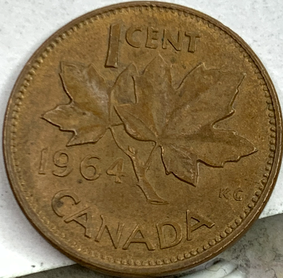 Rare 1953-1964 Canada 1 Cent – Queen Elizabeth II Bronze Coin