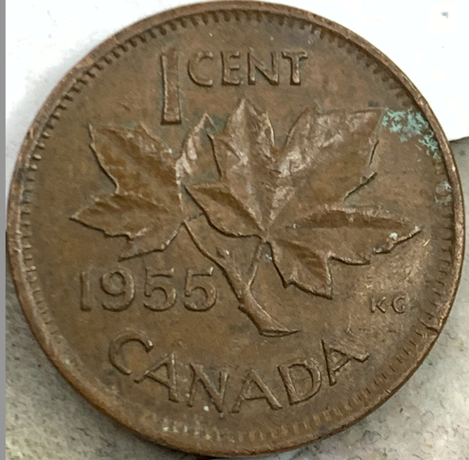 Rare 1953-1964 Canada 1 Cent – Queen Elizabeth II Bronze Coin