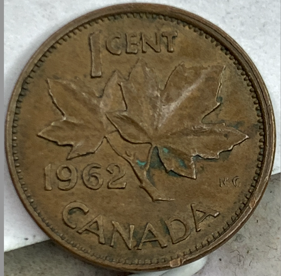 Rare 1953-1964 Canada 1 Cent – Queen Elizabeth II Bronze Coin