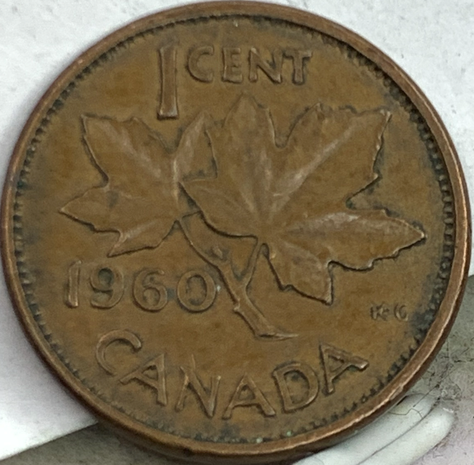 Rare 1953-1964 Canada 1 Cent – Queen Elizabeth II Bronze Coin