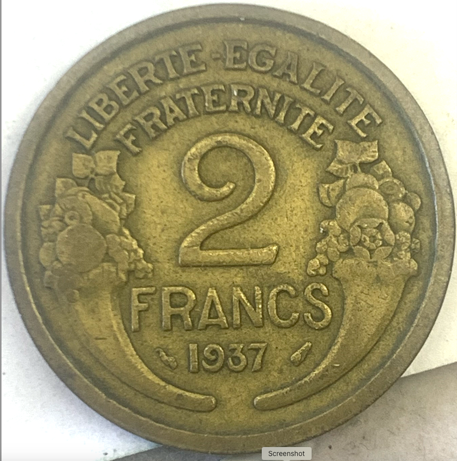 Vintage France 2 Francs 1941-1959 – Scarce WWII and Post-War Coinage