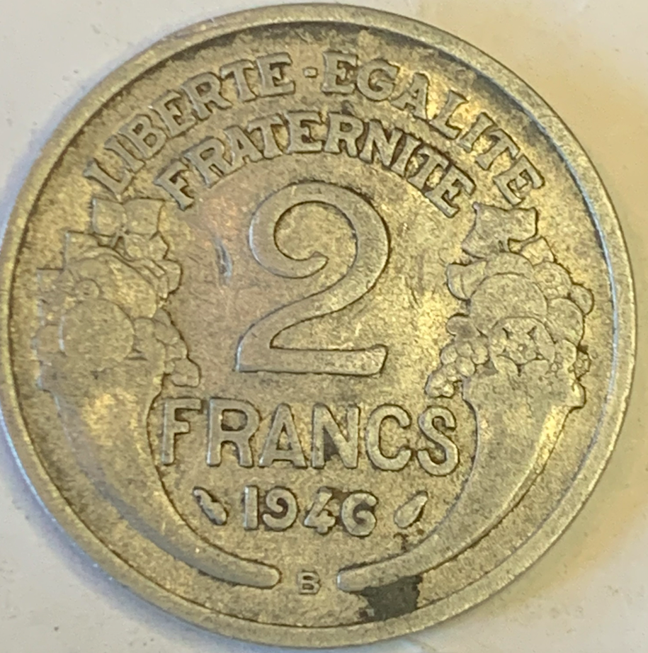 Vintage France 2 Francs 1941-1959 – Scarce WWII and Post-War Coinage