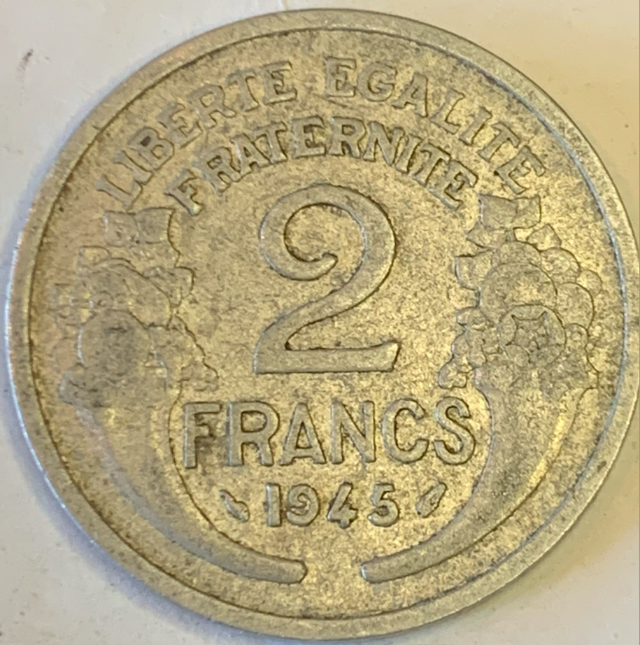 Vintage France 2 Francs 1941-1959 – Scarce WWII and Post-War Coinage