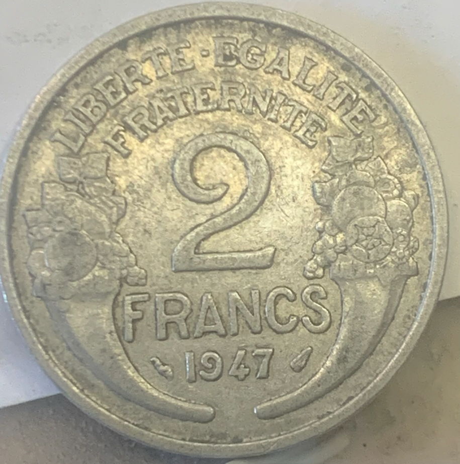 Vintage France 2 Francs 1941-1959 – Scarce WWII and Post-War Coinage