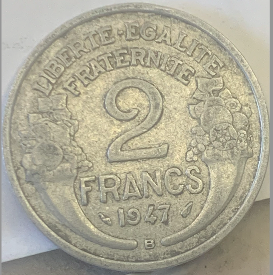 Vintage France 2 Francs 1941-1959 – Scarce WWII and Post-War Coinage