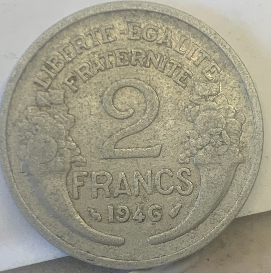 Vintage France 2 Francs 1941-1959 – Scarce WWII and Post-War Coinage