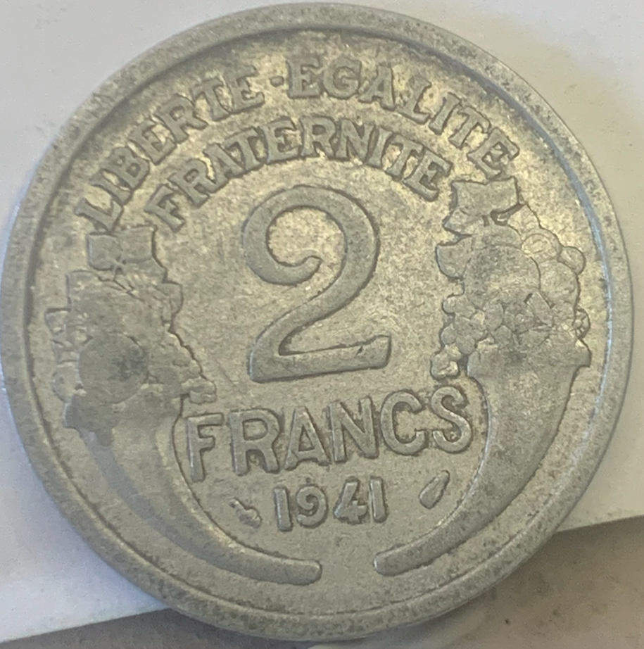 Vintage France 2 Francs 1941-1959 – Scarce WWII and Post-War Coinage