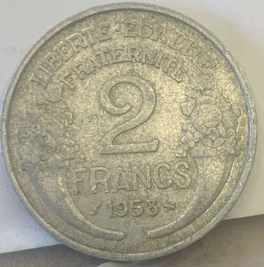 Vintage France 2 Francs 1941-1959 – Scarce WWII and Post-War Coinage