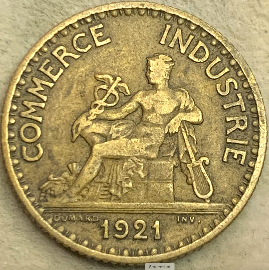 1921 France 1 Franc - Vintage Collectible from the Third Republic