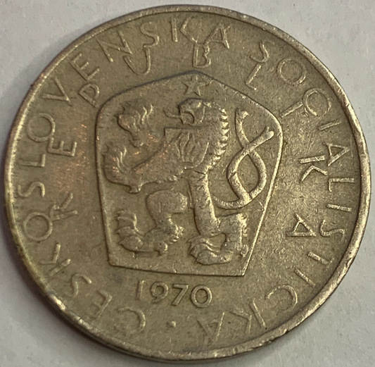 Rare 5 Korun Czechoslovakia Coin (1966-1990) – Low Mintage Collectible