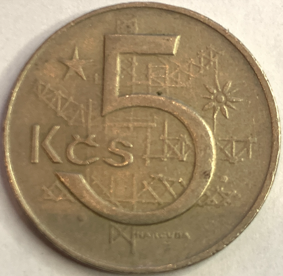 Rare 5 Korun Czechoslovakia Coin (1966-1990) – Low Mintage Collectible