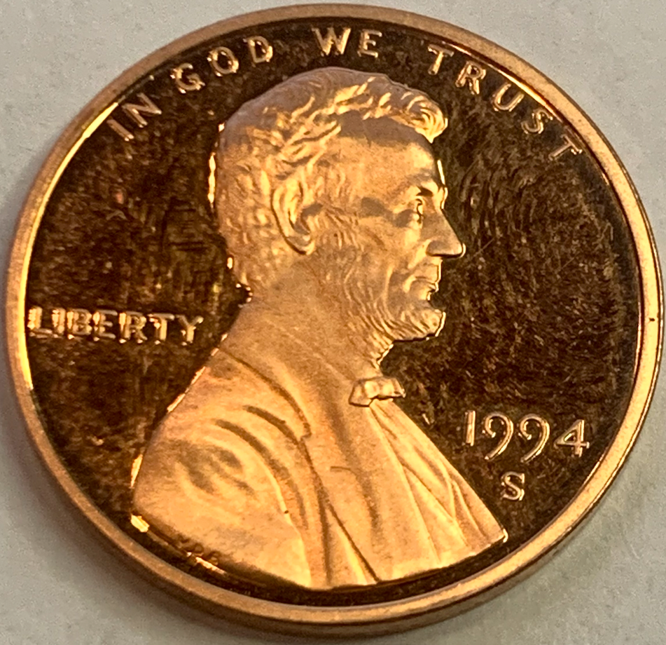 Rare 1994 ‘S’ Mint Lincoln Cent Proof Coin – Limited Mintage, San Francisco Mint