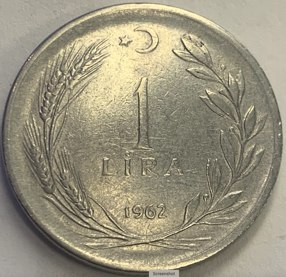 Vintage Turkey 1 Lira Coins (1959-1966): Stainless Steel Collector’s Trio