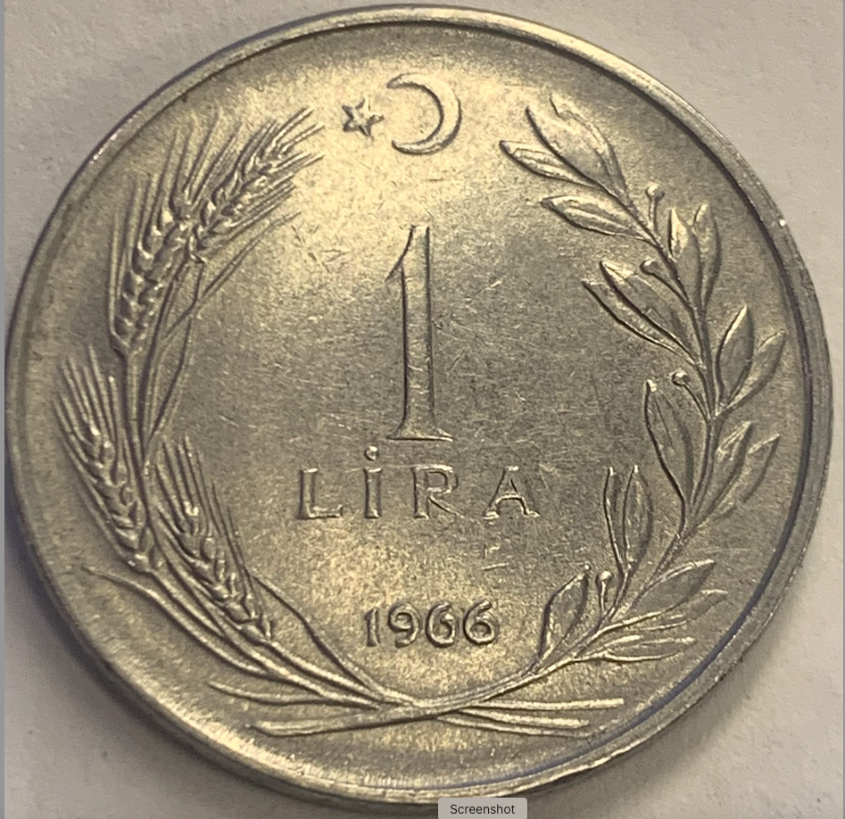 Vintage Turkey 1 Lira Coins (1959-1966): Stainless Steel Collector’s Trio