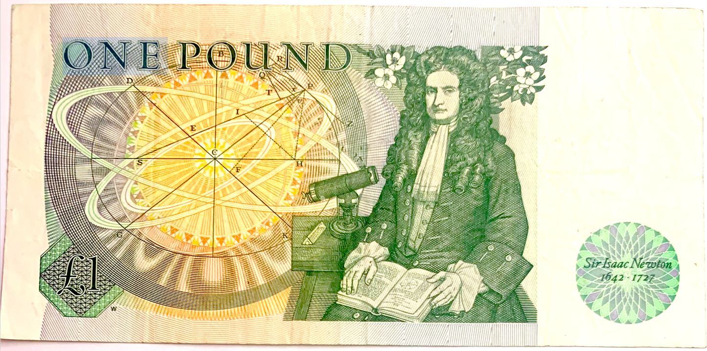 Historic 1 Pound Note (1978-1984) - Queen Elizabeth II &amp; Newton’s Legacy